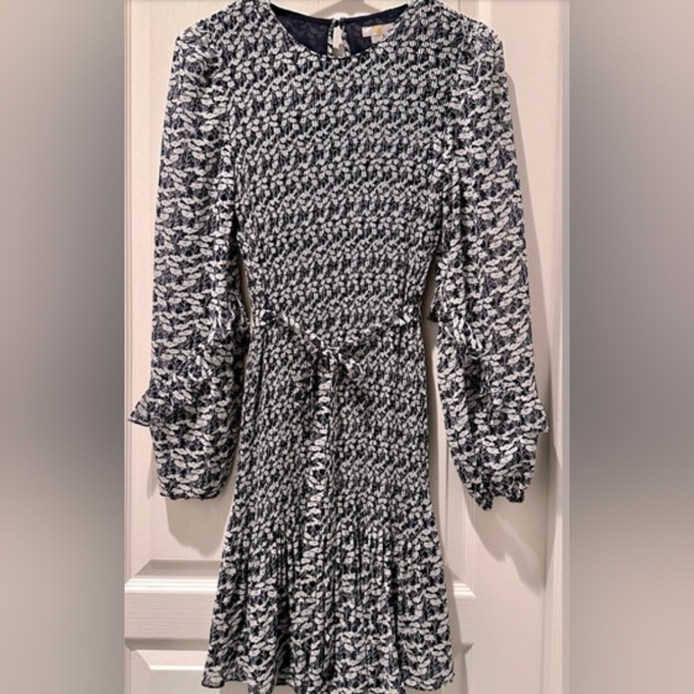 Boden Black and White Long Sleeve Dress - Picture 4 of 5